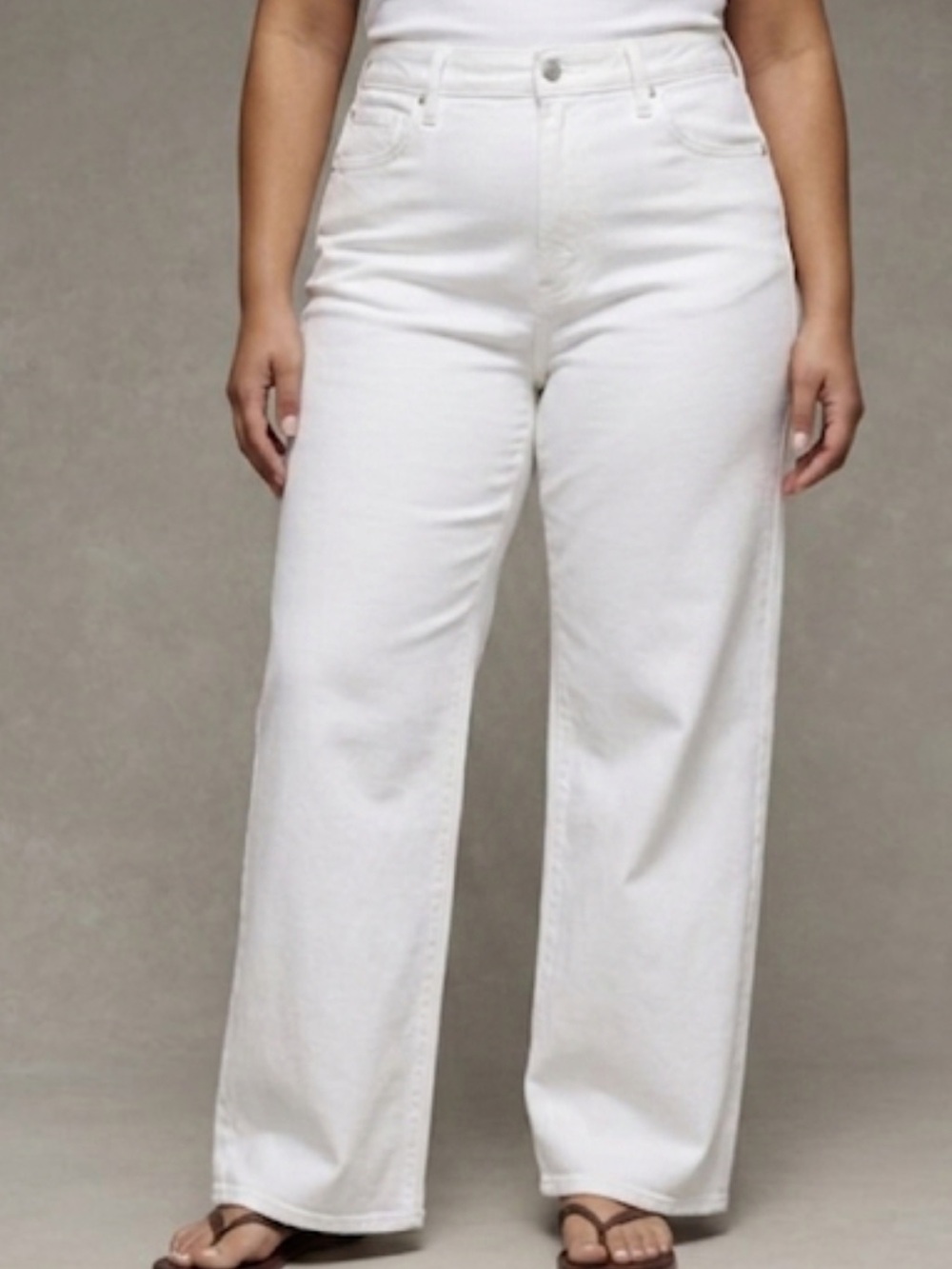 American Eagle Super High‑Rise Baggy Wide‑Leg Jeans Size 14 Long Dreamy Drape